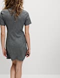 Jersey Round Neck Mini T-Shirt Dress