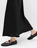 Satin Midi Slip Skirt