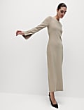 Round Neck Midi Column Dress