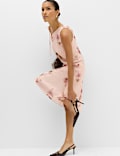 Floral Ruffle Strappy Asymmetric Cami Dress