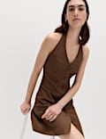 Mini-Westenkleid mit hohem Leinenanteil
