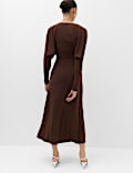 Jersey Cape Detail Midi Column Dress