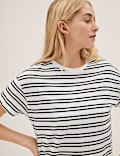 Pure Cotton Striped T-Shirt Dress