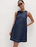 Denim Mini Swing Dress