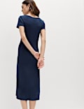 Cotton Rich Ribbed Midi Column Dress