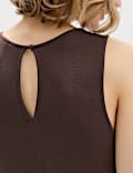 Robe midi taille basse en lyocell