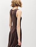Robe midi taille basse en lyocell