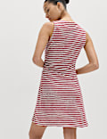 Cotton Rich Striped Mini Column Dress