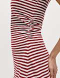 Cotton Rich Striped Mini Column Dress