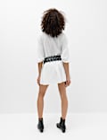 Pure Cotton Lace Mini Waisted Dress
