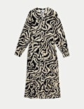 Lyocell Rich Printed Midi Relaxed Dress