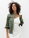 Pure Cotton Jacquard Midi Slip Dress