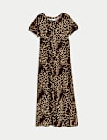 Pure Cotton Printed Midi T-Shirt Dress