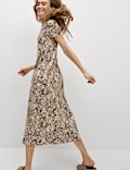 Pure Cotton Printed Midi T-Shirt Dress