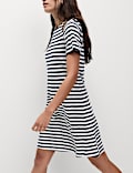 Pure Cotton Striped Mini T-Shirt Dress