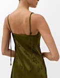 Satin Jacquard Mini Slip Dress