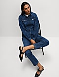 Denim Waisted Jumpsuit