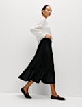Pleated Midaxi Skirt