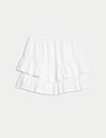Pure Cotton Embroidered Mini Skirt