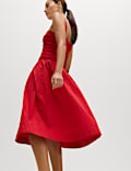 Pure Cotton Shirred Midi Cami Dress