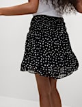 Chiffon Animal Print Mini Skater Skirt