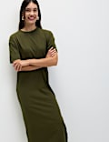 Pure Cotton Midi Relaxed T-Shirt Dress