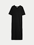 Pure Cotton Midi Relaxed T-Shirt Dress