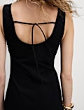 Pure Cotton Round Neck Mini Shift Dress