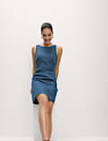 Robe tube courte en denim 100 % coton