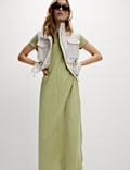 Pure Cotton Round Neck Midi T-Shirt Dress