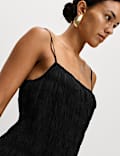 Square Neck Strappy Midaxi Slip Dress