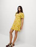Pure Cotton Printed Mini T-Shirt Dress