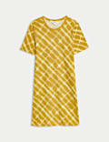 Pure Cotton Printed Mini T-Shirt Dress