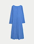 Jersey Textured Midi Skater Dress