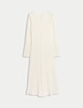 Jersey Textured Midi Skater Dress