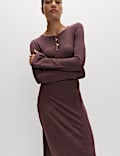 Gaun Kolom Midi Jersey Cosy