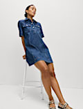 Denim Mini Shirt Dress