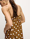 Pure Cotton Polka Dot Midaxi Cami Dress