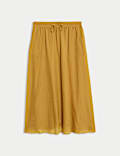 Textured Midi Circle Skirt