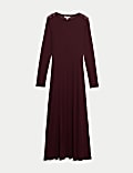 Mesh Jersey Midi Column Dress