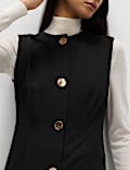 Button Detail Mini Shift Dress