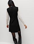 Button Detail Mini Shift Dress
