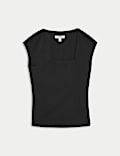 Jersey Square Neck Top