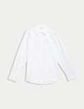 Pure Cotton Broderie Collared Shirt