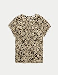Plissee-Oberteil mit Animalprint