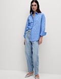 Chemise 100 % coton avec encolure à ornements