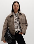 Printed Collared Button Through Shirt
