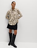 Printed Collared Button Through Shirt