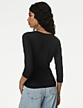 Jersey Asymmetric Neck Top