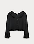 Broderie Frill Detail Blouse